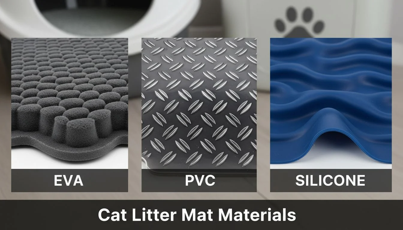 comparison of eva pvc and silicone material textures